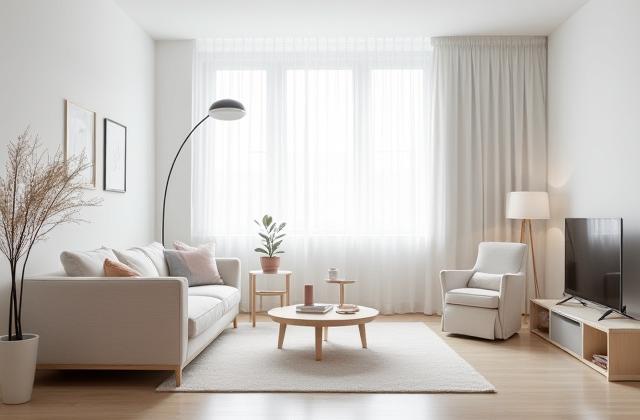 Lys og moderne leilighet med skandinavisk design og naturlige materialer